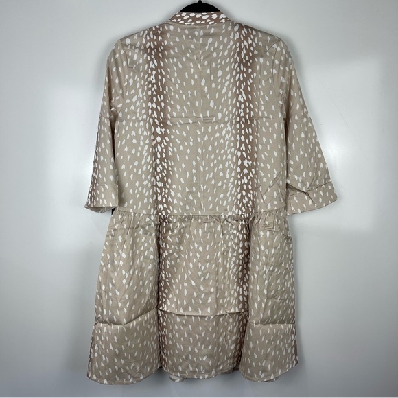 NEW Tuckernuck Antelope Royal Shirt Dress Tan Women's Size XS Button Front - Picture 3 of 7